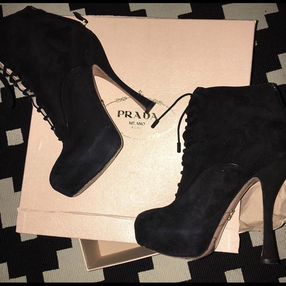 Prada  Suede Calzature  Boot - Picture 2 of 4